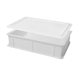 KONZEPT Pizzateig Box mit Deckel 40x30x10cm Pizzaballenbox Gärbox Ideal Für Teigruhe & Gärung, Einfach Zu Reinigen