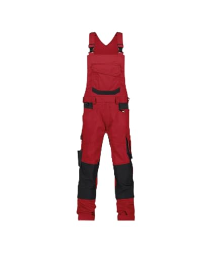 DASSY® Tronix Stretch-Arbeitslatzhose mit Kniepolstertaschen - Größe 54 - ROT/SCHWARZ