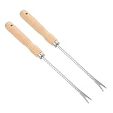 YARNOW 2 Stück Manueller Unkrautstecher mit Ergonomischem Holzgriff Teiliges Garten Wurzelentferner...