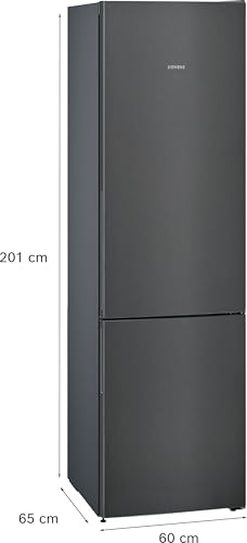 Siemens KG39E8XBA iQ500 Kühl-Gefrier-Kombination, 201 x 60 cm, 249 L Kühlen + 94 L Gefrieren, lowFrost selterner Abtauen, freshSense für konstante Innentemperatur, superCooling schnellere Kühlung