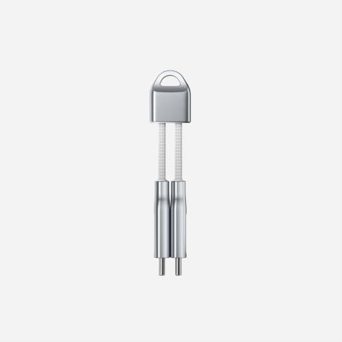 NOMAD ChargeKey Silver 240W V2 - USB C to USB C Keychain Charger - The Ultimate Charging Solution for The Modern, Portable Charger for iPhone, USB Keychain