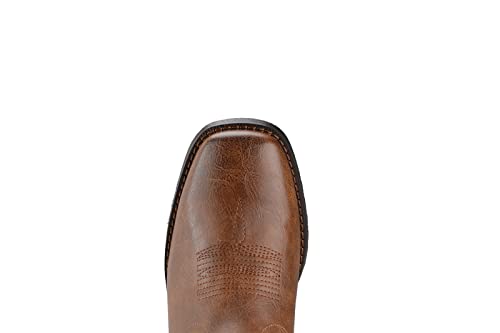 Iuv Cowboy Boots For Men Western Boot Classic American Flag Embroidered Square Toe Mid-Calf Boots #TOP2