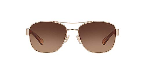 Coach HC7064 Sunglasses, Light Gold/Brown Gradient, 56 mm2