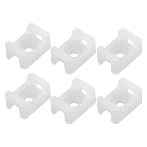 Image of Rebower Cable Tie Mount Base STM-1 Wire Holder [for Wire Management] - 5mm / White/ 30 Pcs