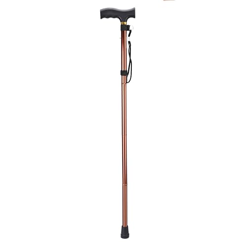 Image of iWalk Foldable Walking Stick for Old People, Adult Men /Women, Patients & Physically Challenged with Adjustable Height Strong Aluminium Body (Copper)