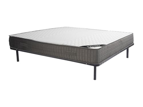 Vente-unique - Set 180 x 200 cm Lattenrahmen + Matratze aus Schaumstoff und Memory-Schaum, 11 Zonen, Stà  Â à  ¤rke 22 cm à  Â à  Â Danevo de YSMEE