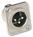 Amphenol Audio AC3MMDZ XLR 3 Pole Male, D Flange, Machined Contacts, Nickel Finish, Jaws Cable Clamp