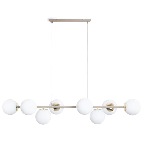 Lampe de plafond moderne Siena pour salon et cuisine design blanc or