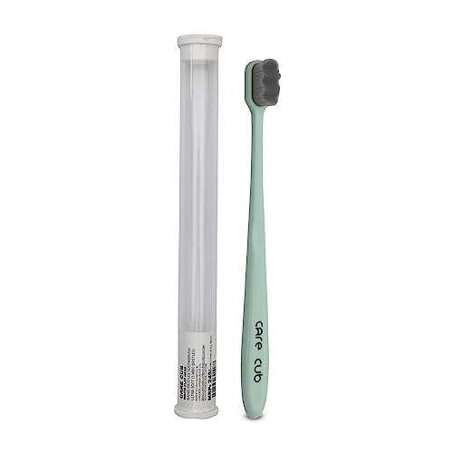 Green Zigzag Toothbrushes - Bpa-Free,Ultra Soft Micro Nano Bristles For Gentle Cleaning,Perfect For Sensitive Teeth,Oral Care Bliss,Youth & Adults Pack Of 1,Manual
