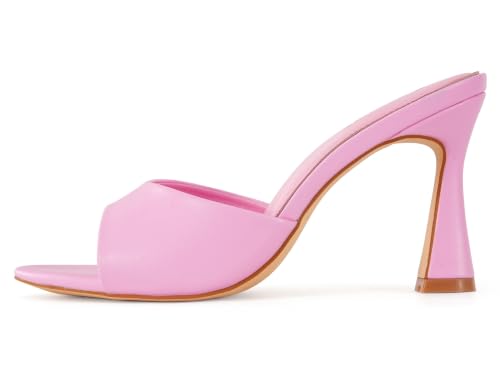 Cimoriza Mule Heels for Women High Chunky Block Sandals, Pink, 8.5 by Cimoriza - Used condition - Image 2