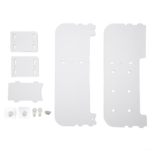 Hasaller Étagère de rangement murale en bois et plastique composite pour décodeurs, modems, 30 x 30 x 50 cm, blanc (50 cm)