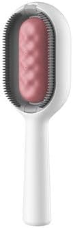 Professional Detangling Hair Brush with Soft Bristles, White and Pink, Ergonomic Handle Design, Suitable for Wet and Dry Hair