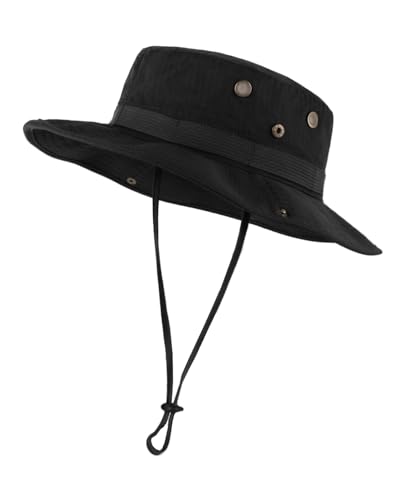 Image of XXL Boonie Sun Hat for Big Heads, Military Tactical Safari Hat with Chin Strap, Outdoor Hat for Fishing, Hiking, Hunting