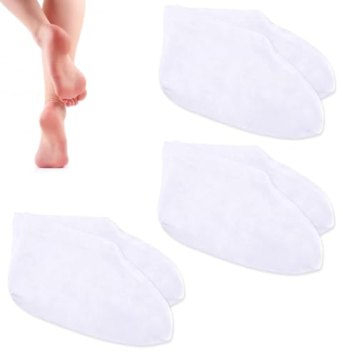 3 Paar Baumwollfeuchtigkeits-Socken Fuß Spa Socken Feuchtigkeitsspendende für Trockene harte rissige Haut, Weiß