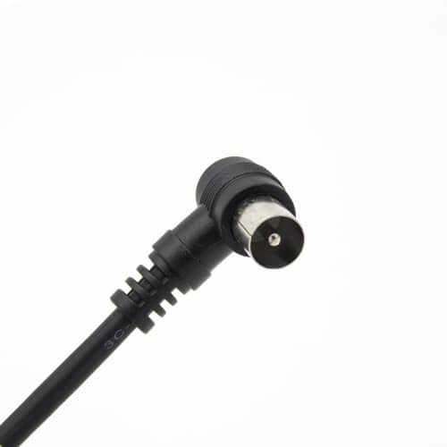 Cablepelado® Cavo per antenna TV, 75 Ω, 2,5 m, colore: nero