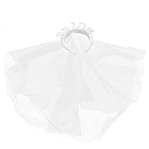 minkissy Tiara De Despedida De Solteira Tiara De Noiva Véu Pérola Tiara De Noiva Véu De Noiva Faixa