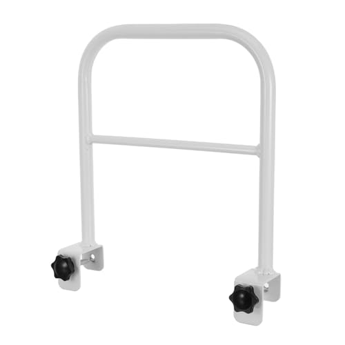 BATHVEVE Barandilla de Cama de Hierro de Color Blanco para Dormitorio, Altura Óptima Que Previene Caídas Accidentales, Soporte Seguro para Personas Mayores y Jóvenes