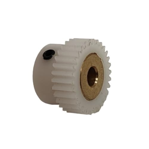 Cylindrical Drive 1pc 1 Module Nylon Spur Gear 5mm Inner Hole Cylindrical Gear with Step Copper Sleeve Hole Straight Teeth Gear Silent Pinion Rack Machinery(36 Teeth)