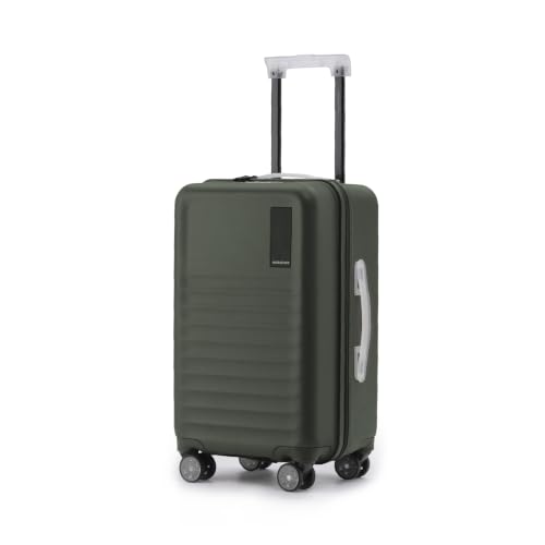 Cabin Carry-on Suitcase|55.5cm|40L|German Makrolon Polycarbonate|TSA Lock|8 Silent Ninja Run Wheels|YKK Zippers & Spill-Proof Pocket|For 2-4 Day Trips|Mokobara Aisle Trunk Luggage|Olive (Homegrown)