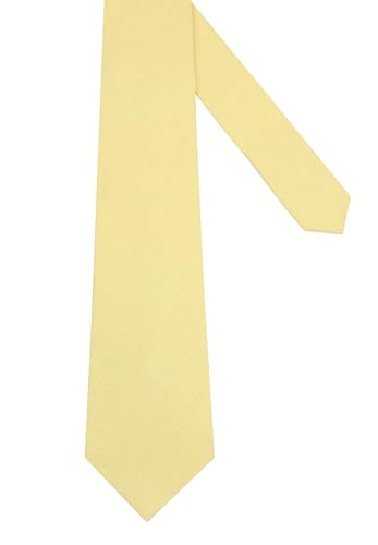 Image of Mens Solid Linen Ties - Slim Pattern Necktie for Men Wedding Groomsmen