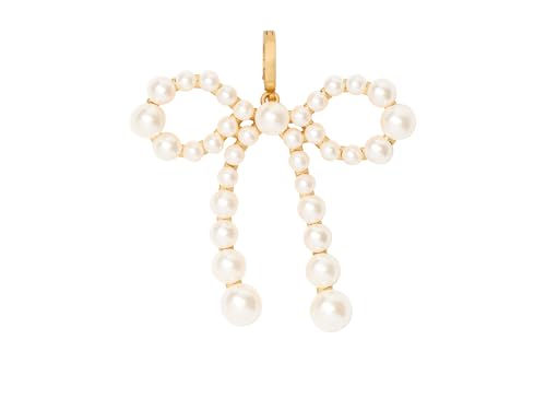 Kate Spade New York レディース スペード フラワー パール ロングネックレス ホワイトゴールド ワンサイズ