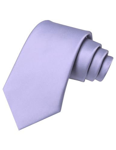Image of RBOCOTT Solid Color Tie and Pocket Square Hankerchief with Lapel Pin Set for Men