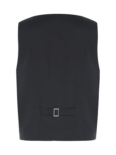 Hularka Boys V Neck Sleeveless Single Breasted Waistcoat Vest with Adjustable Back Strap2