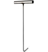 Housoutil Manhole Cover Hook Stainless Steel T Style Handle Drain Grate Lifter Manhole Cover Lift...