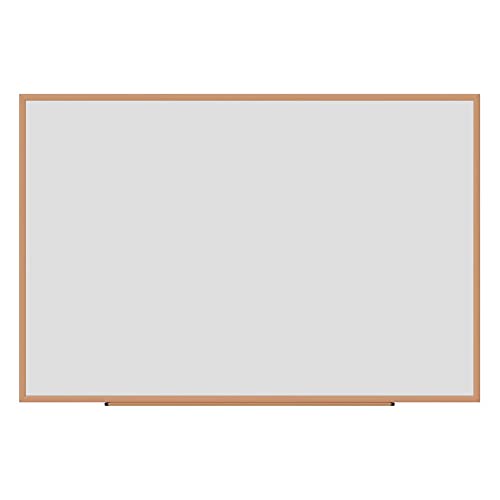 Universal Dry Erase Marker Board, Melamine, 72 X 48, Oak Wood Frame #TOP5