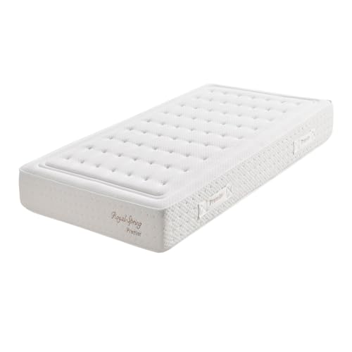 Moonia - Colchones de Muelles Ensacados 80x190CM | Colchón Premium de Alta Durabilidad, Antiácaros, Máximo Confort | Modelo Royal Spring Premier