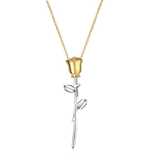 Pendentif rose argent 925 véritable pour femme, éclat durable et pur