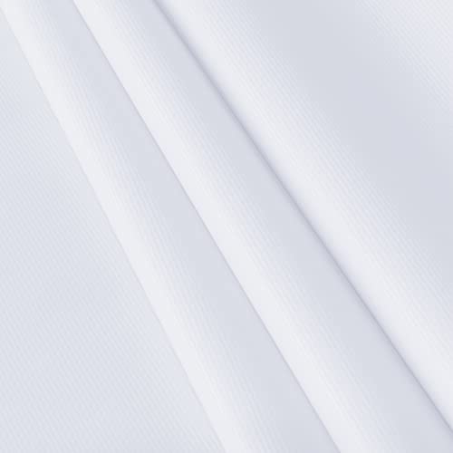Image of sancua 100% Waterproof Rectangle PVC Tablecloth - 52 x 70 Inch - Oil Proof Spill Proof Vinyl Table Cloth, Wipe Clean Table Cover for Dining Tables, Buffet Parties and Camping, White