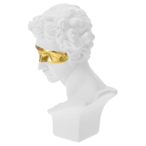 DOITOOL Small Plaster Statue Sculpture Decor Resin Crafts Bust Statue Desktop Decor Ornament