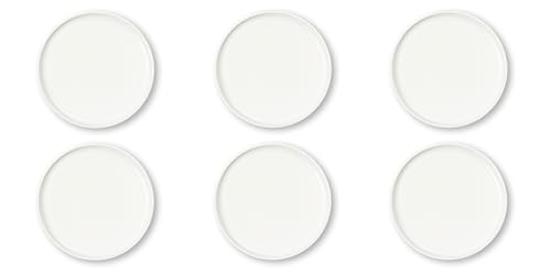 Excelsa Nordic Set 6 Piatti da Frutta in Ceramica, Bianco