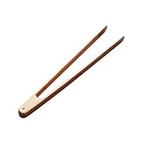 Hemobllo Holz Lebensmittelklammer 32cm Lange Griffige Küchenzange aus Buchenholz zum Kochen Grillen Toasten und Servieren Fleckenabweisend Vielseitig für Zuhause Restaurant Zufälliger Stil