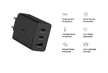 Image of Original 65W 3 Port Multi Port with SuperFast Charging Technology Adapter Compatible for Sam Sung S23 Ultra,S23 Plus,S23,S22 Ultra,S22 (Feb16)
