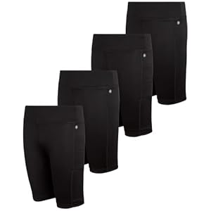 dELiA*s Girls Bike Shorts – 4 Pack Athletic Compression High Waisted Biker Shorts for Girls for Dance Yoga Gymnastics (7-16)