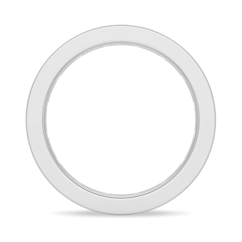 MSBLUE® 2ct Baguette-Cut Moissanite Eternity Band, 14K Gold Vermeil Wedding Ring with Rhodium Finish2