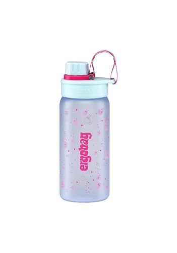 ergobag Trinkflasche BPA-frei 550 ml, auslaufsicher und Kohlensäure geeignet, spülmaschinengeeignet, Bubbles - Hellblau