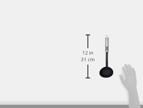 Soup Ladle 12" Serving Spoon with Offset Handle by Topenca is Made of Heat-Resistant Rustproof Nylon and Stainless Steel and is Safe for Non-Stick Cookware