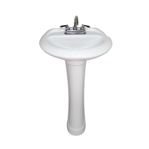 Opiniones de Lavabos de pedestal para comprar online. 43 Lavabo Con Pedestal, Mezcladora Y Mangueras