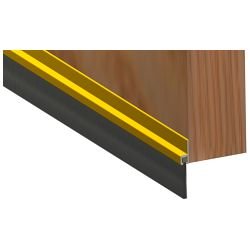 Gold/Brass Bottom Door Draught EXCLUDER PVC Brush Seal