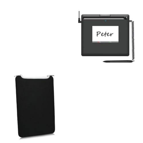 BoxWave Case Compatible with PenPower LCD Signature Pad/L398S (11.2 in) - SlipSuit, Soft Slim Neoprene Pouch Protective Case Cover - Jet Black