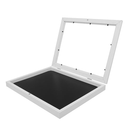 jojofuny Boîte à Souvenirs pour Maillot de Sport en Bois Blanc, Cadre Rectangulaire Stable et Élégant, Solution Polyvalente pour Collectionneurs et Passionnés de Football