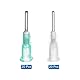 QUARKZMAN Industrielle stumpfe Dosierspitze mit Luer-Lock für Flüssigklebepistole, 14G 1/2, 16G 1/2 (20 Stück in Hellgrün + 20 Stück Transparent)