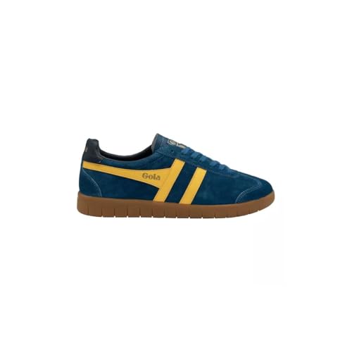 Image of Gola Men's Hurricane Suede Marine Blue /Sun /Navy /Gum 8 Medium