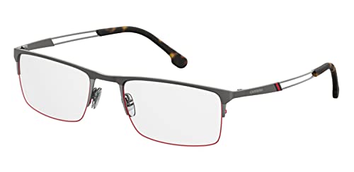 Carrera Armações de óculos masculinas retangulares 8832, Rutênio fosco, 55mm, 19mm