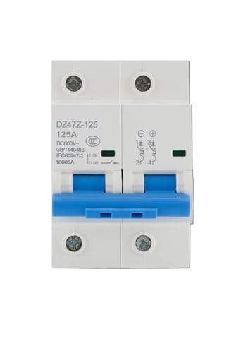 Disjoncteur photovoltaïque 600V prévient court-circuit solaire 2P 125A