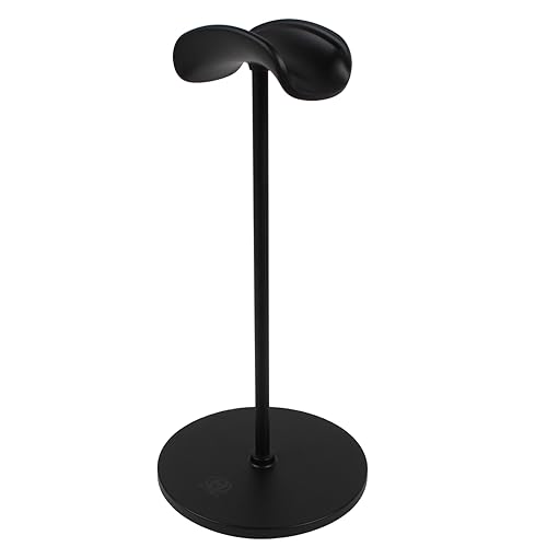 Image of OIVO INDIA Black Headphone Stand Headset Holder with Aluminum Supporting Bar for All Headphones Size