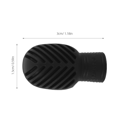 4 piezas de puntas de práctica para baquetas: Silicona para amortiguar ruido, cubiertas de punta para entrenamiento silencioso de batería, accesorio de percusión para estudiantes miniatura 2